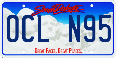 SD license plate 0CLN95