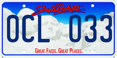 SD license plate 0CLO33