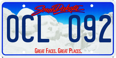 SD license plate 0CLO92