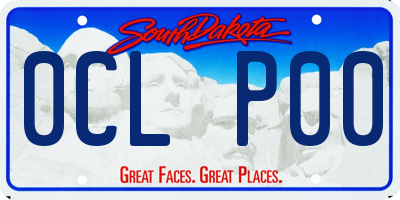 SD license plate 0CLP00