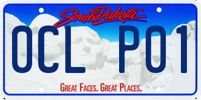 SD license plate 0CLP01