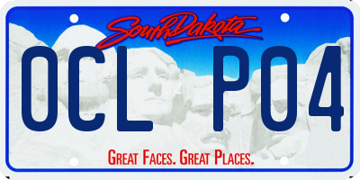 SD license plate 0CLP04