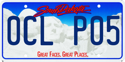 SD license plate 0CLP05