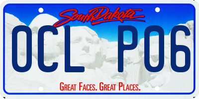 SD license plate 0CLP06