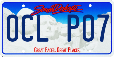 SD license plate 0CLP07