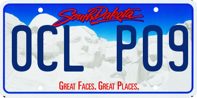 SD license plate 0CLP09