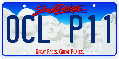 SD license plate 0CLP11