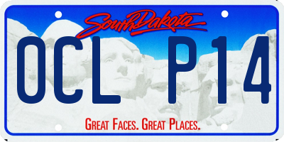 SD license plate 0CLP14