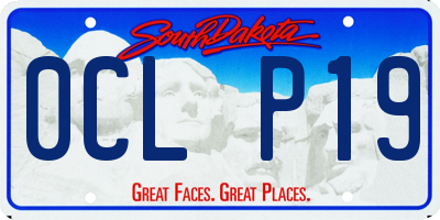 SD license plate 0CLP19