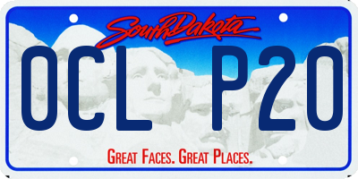 SD license plate 0CLP20