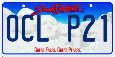 SD license plate 0CLP21