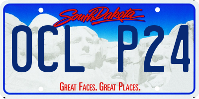 SD license plate 0CLP24