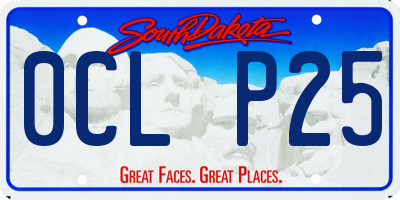 SD license plate 0CLP25