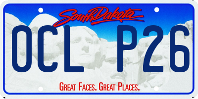 SD license plate 0CLP26