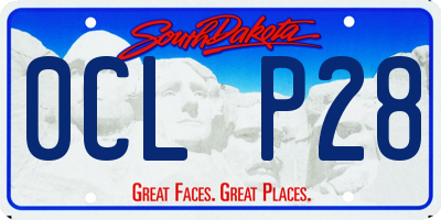 SD license plate 0CLP28