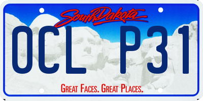 SD license plate 0CLP31