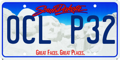 SD license plate 0CLP32