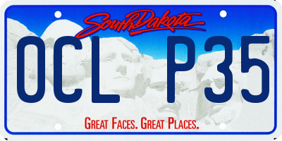 SD license plate 0CLP35