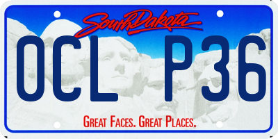 SD license plate 0CLP36