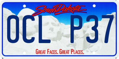 SD license plate 0CLP37