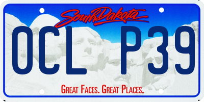 SD license plate 0CLP39