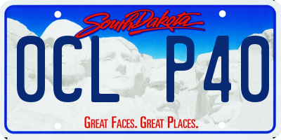 SD license plate 0CLP40