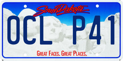 SD license plate 0CLP41