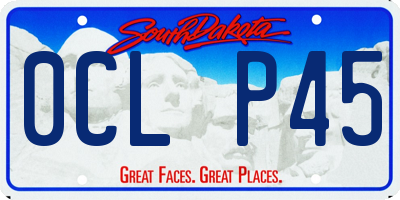 SD license plate 0CLP45