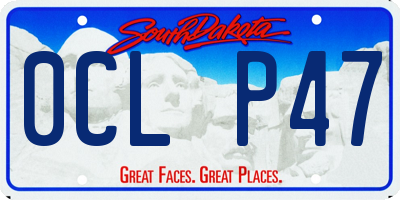 SD license plate 0CLP47