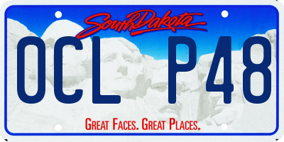 SD license plate 0CLP48