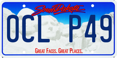 SD license plate 0CLP49