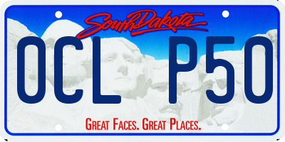 SD license plate 0CLP50