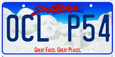 SD license plate 0CLP54