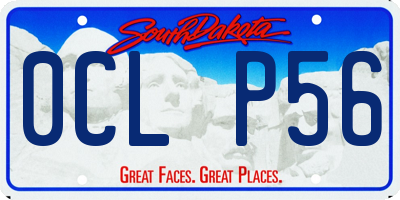 SD license plate 0CLP56