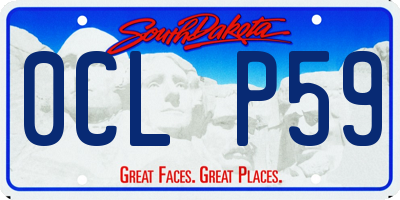 SD license plate 0CLP59