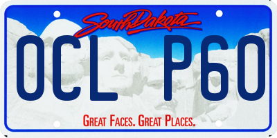 SD license plate 0CLP60