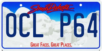 SD license plate 0CLP64