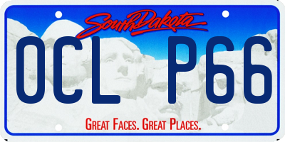 SD license plate 0CLP66