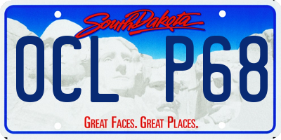 SD license plate 0CLP68