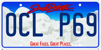 SD license plate 0CLP69