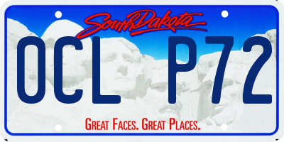 SD license plate 0CLP72