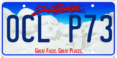 SD license plate 0CLP73