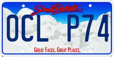 SD license plate 0CLP74