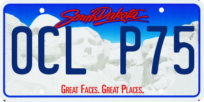 SD license plate 0CLP75