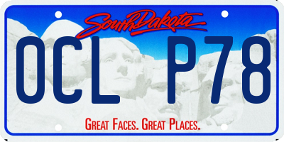SD license plate 0CLP78