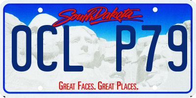 SD license plate 0CLP79