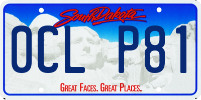 SD license plate 0CLP81