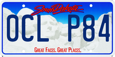 SD license plate 0CLP84