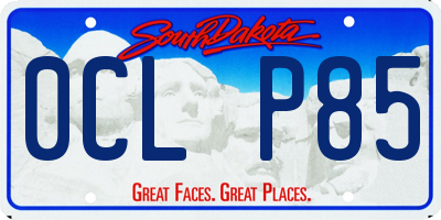 SD license plate 0CLP85