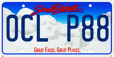 SD license plate 0CLP88